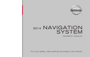 2014 Nissan CUBE LC1 Navigation Manual